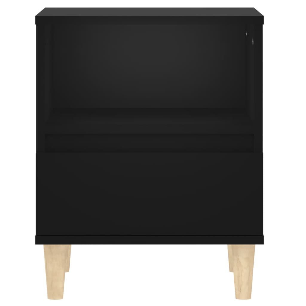 Nattbord svart 40x35x50 cm