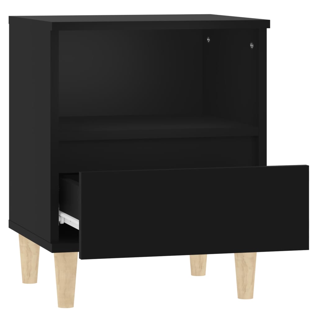 Nattbord 2 stk svart 40x35x50