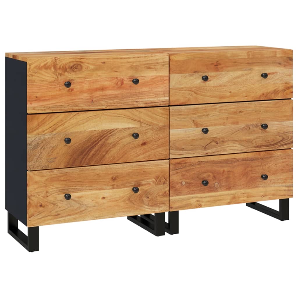 Skjenker 2 stk 60x33x75 cm heltre akasie