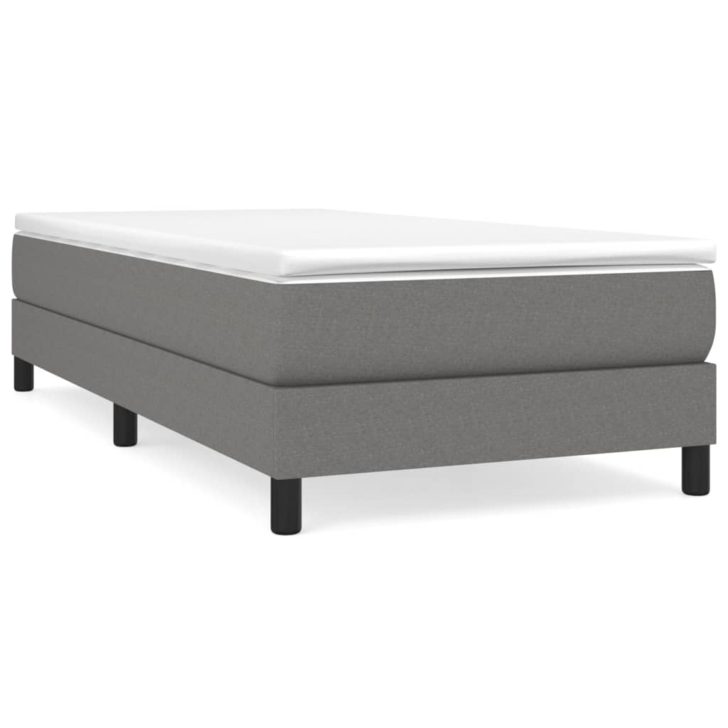 Boxspring-sengeramme mørkegrå 90x190 cm Single stoff