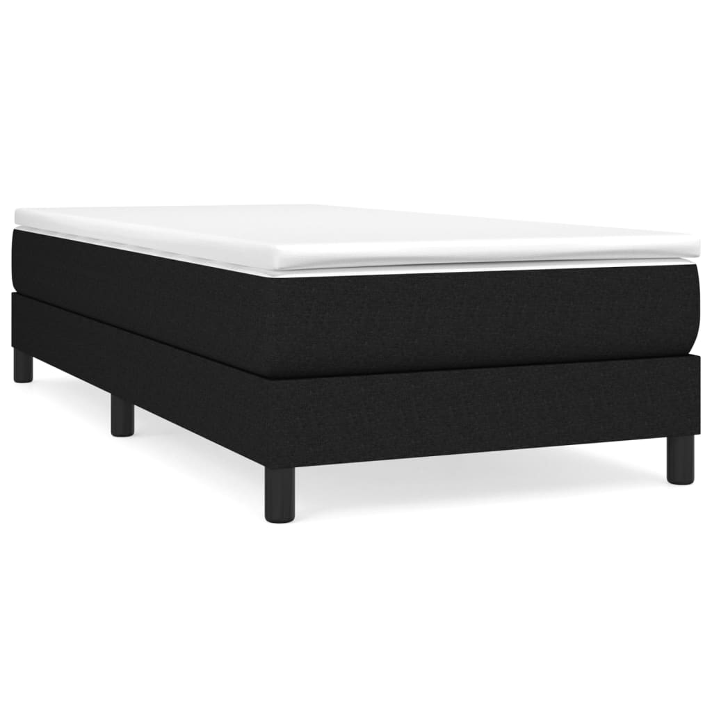 Boxspring-sengeramme svart 90x190 cm Single stoff