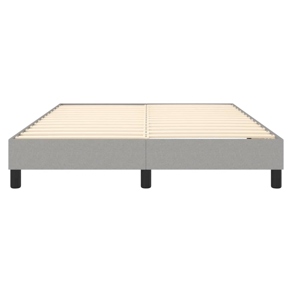 Boxspring-sengeramme lysegrå 135x190 cm Double stoff