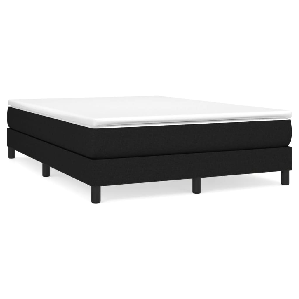 Boxspring-sengeramme svart 135x190 cm Double stoff