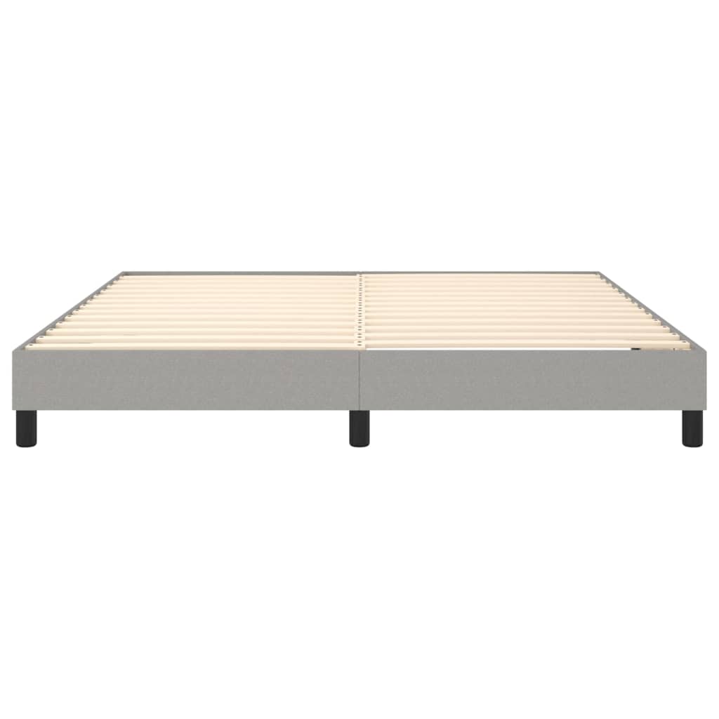 Boxspring-sengeramme lysegrå 180x200 cm Super King stoff