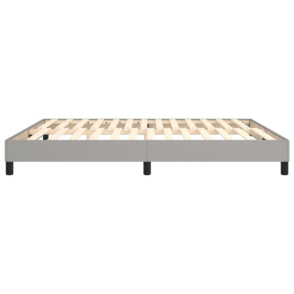 Boxspring-sengeramme lysegrå 180x200 cm Super King stoff