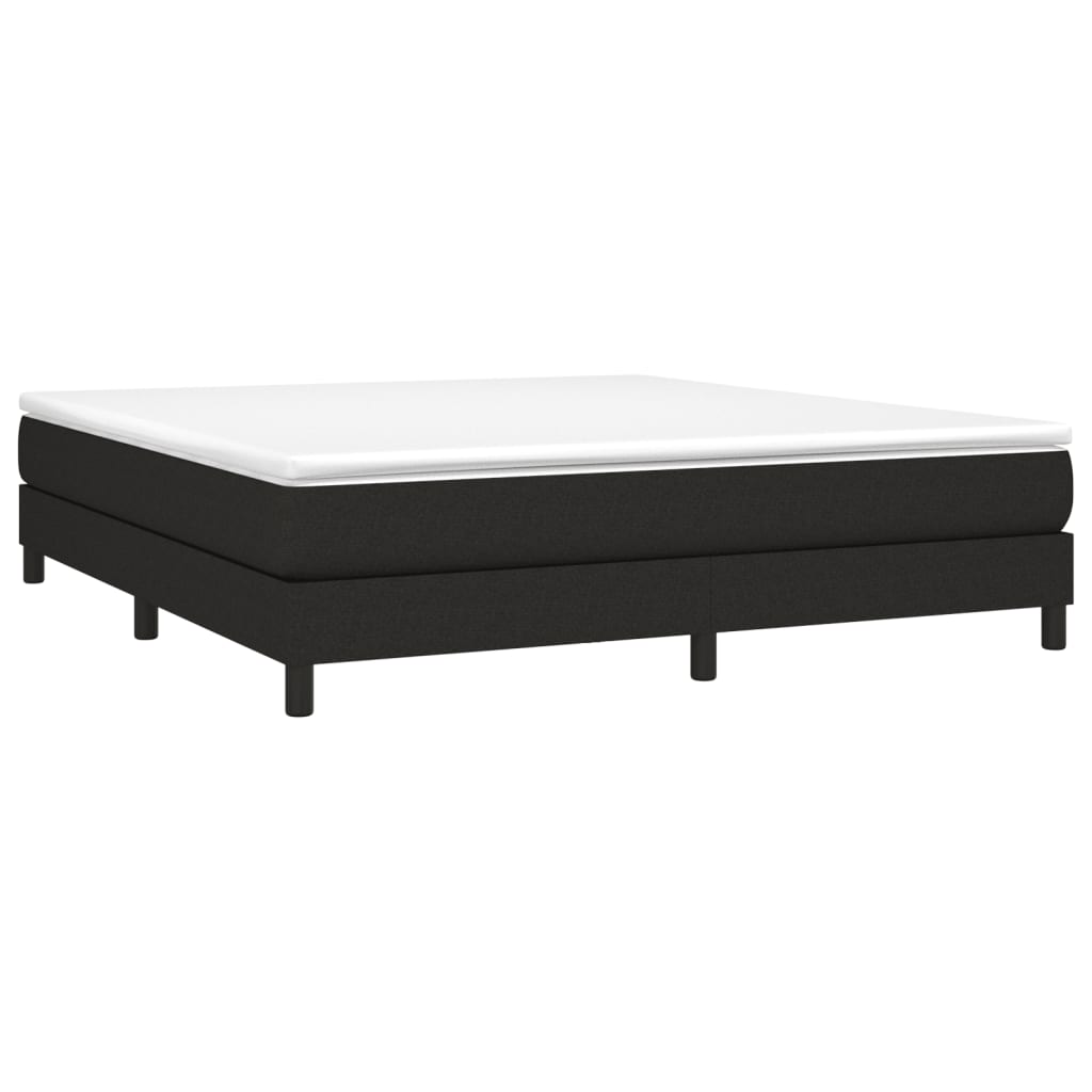 Boxspring-sengeramme boksfjær svart 180x200 cm Super King stoff