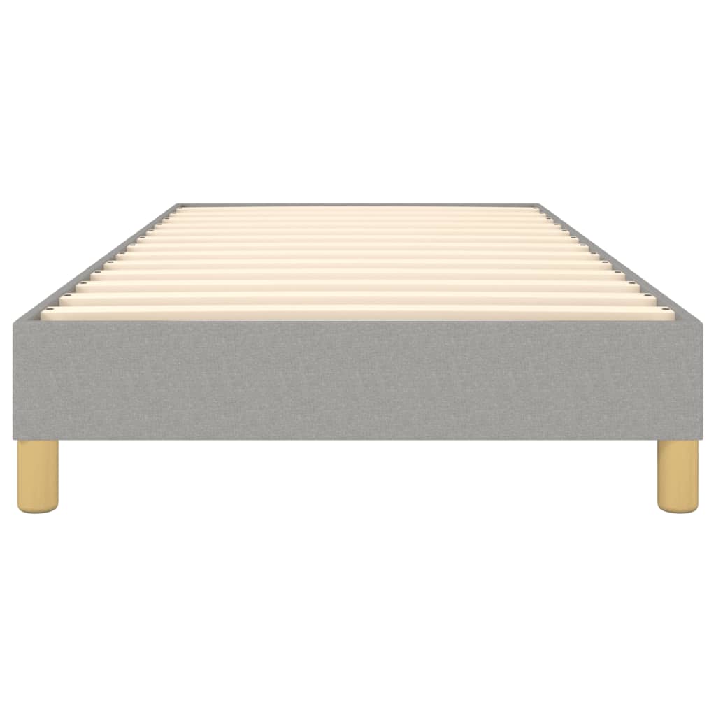 Boxspring-sengeramme lysegrå 90x190 cm Single stoff