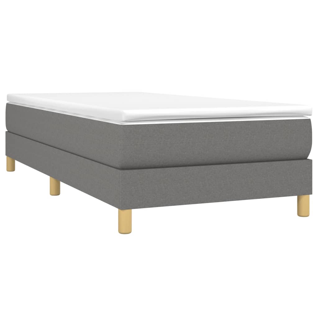 Boxspring-sengeramme mørkegrå 90x190 cm Single stoff