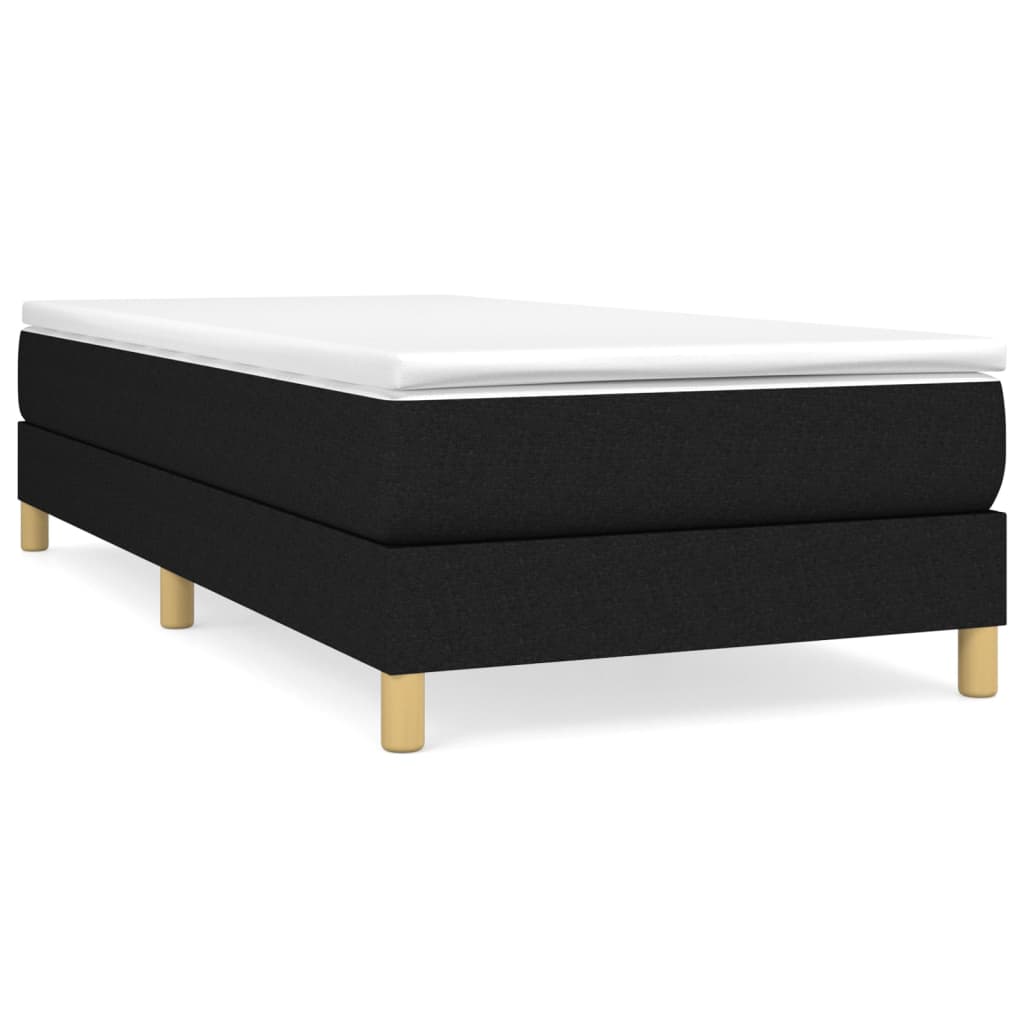 Boxspring-sengeramme svart 90x190 cm Single stoff