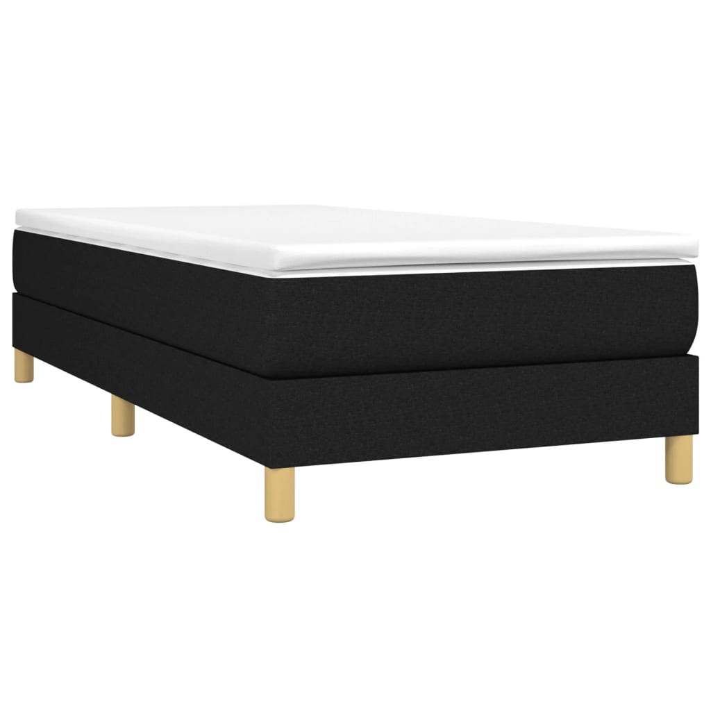 Boxspring-sengeramme svart 90x190 cm Single stoff