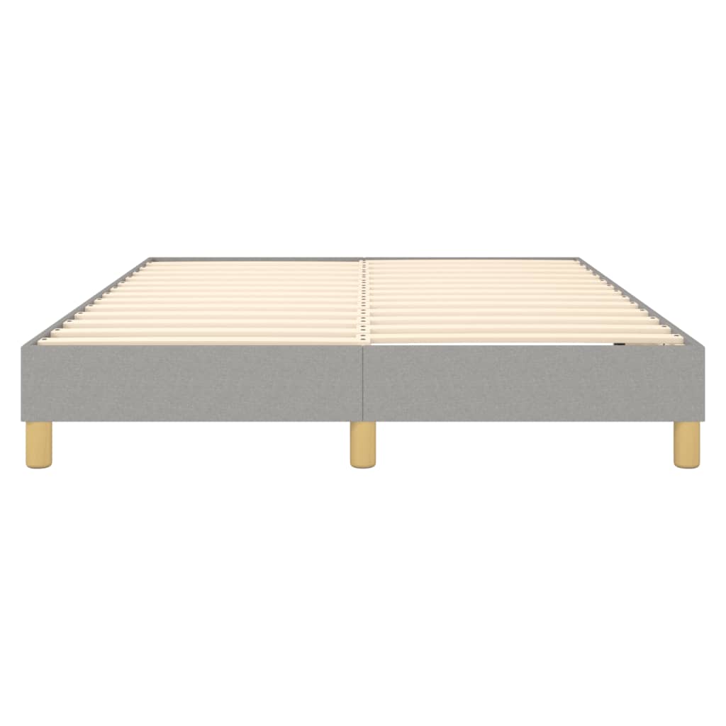 Boxspring-sengeramme lysegrå 135x190 cm Double stoff