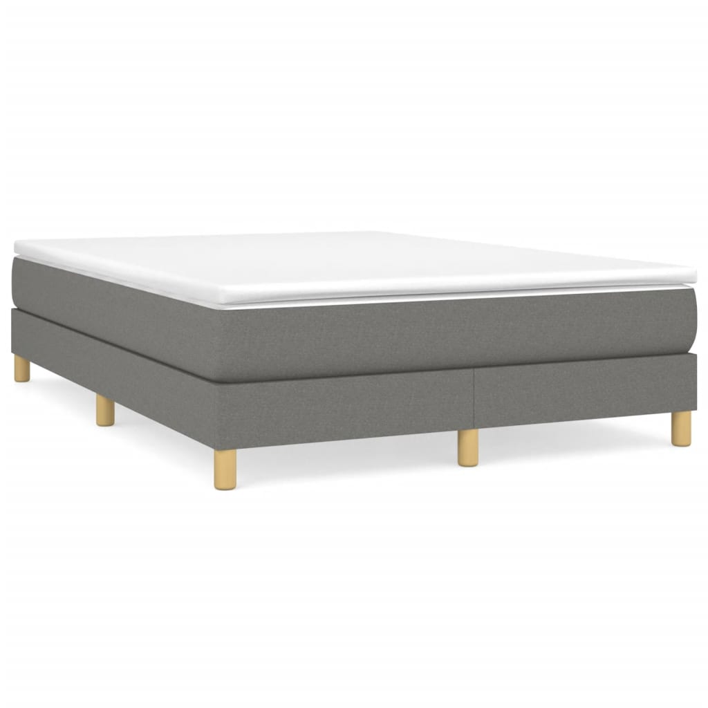 Boxspring-sengeramme mørkegrå 135x190 cm Double stoff