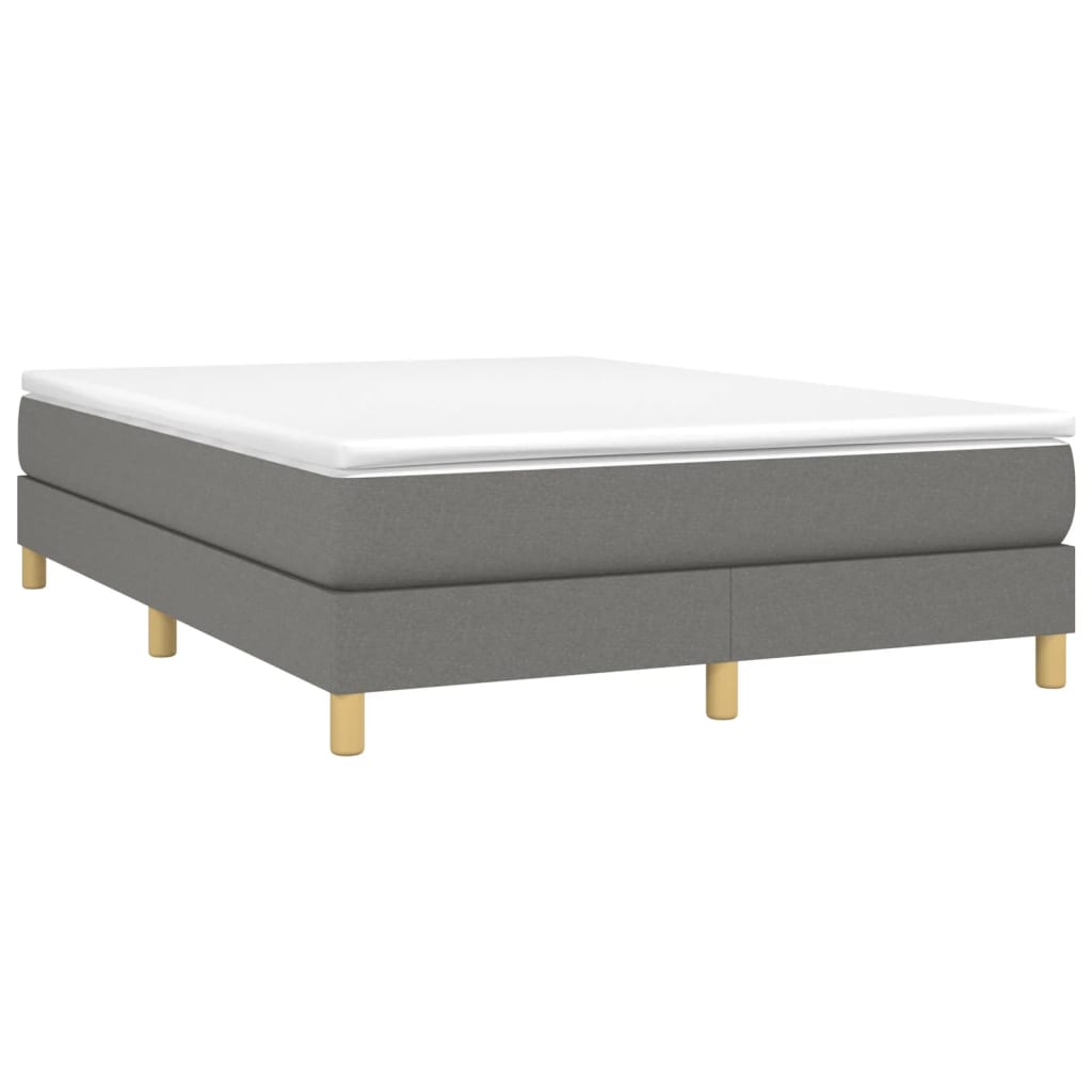 Boxspring-sengeramme mørkegrå 135x190 cm Double stoff