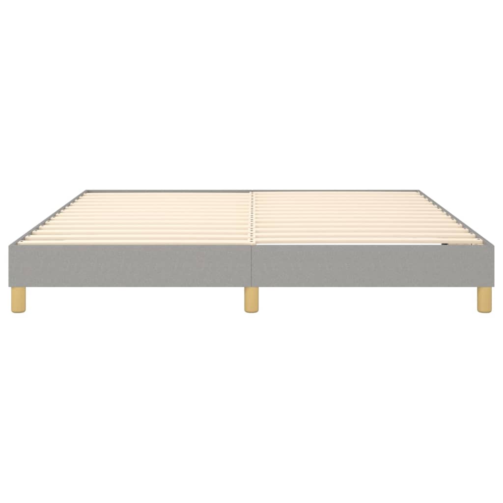 Boxspring-sengeramme lysegrå 180x200 cm Super King stoff