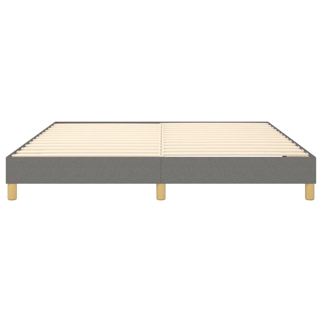 Boxspring-sengeramme mørkegrå 180x200 cm Super King stoff