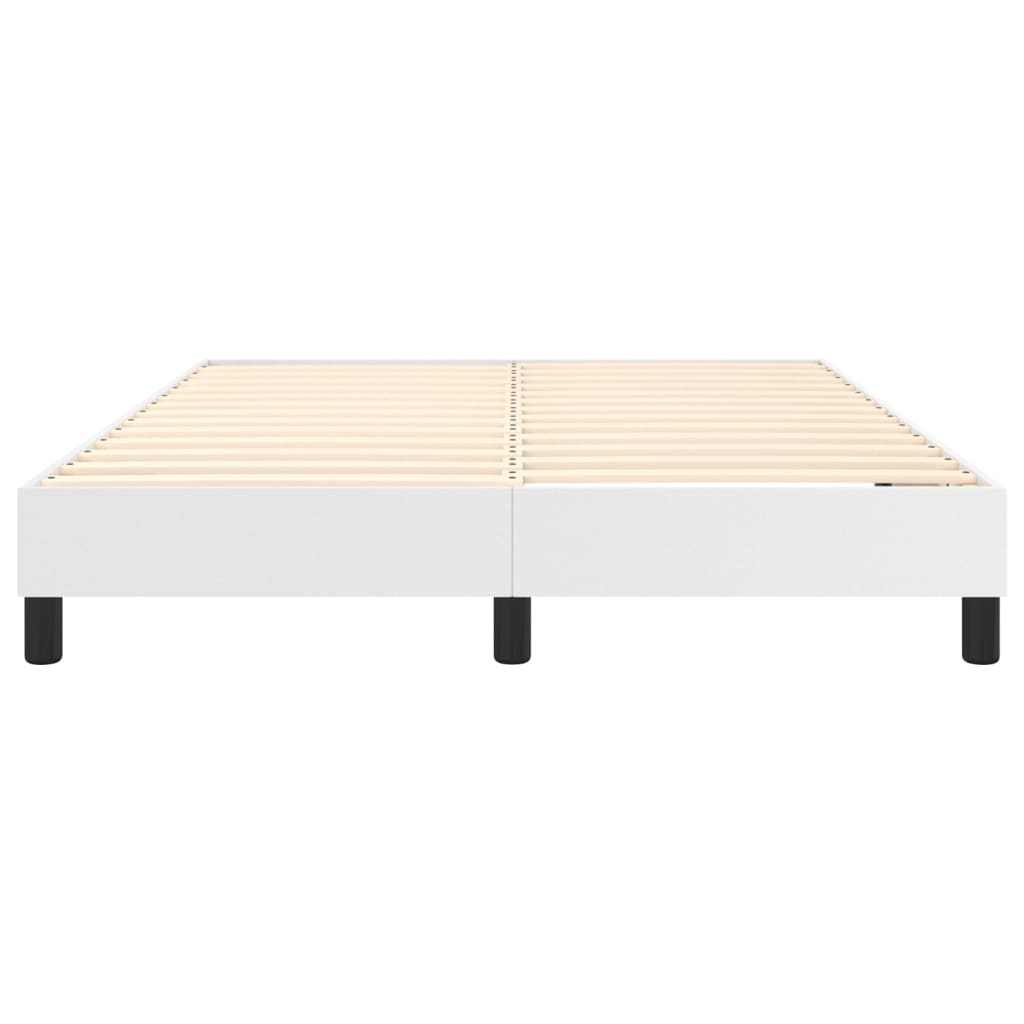 Boxspring-sengeramme hvit 135x190 cm Double kunstskinn