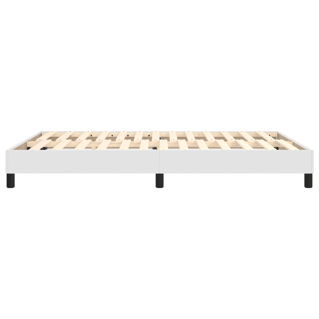 Boxspring-sengeramme hvit 135x190 cm Double kunstskinn