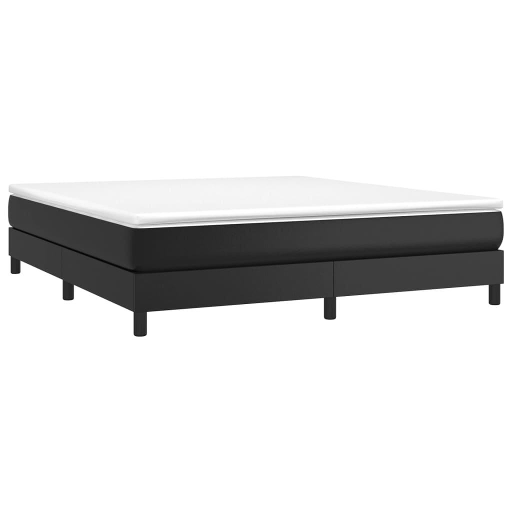 Boxspring-sengeramme svart 180x200 cm Super King kunstskinn
