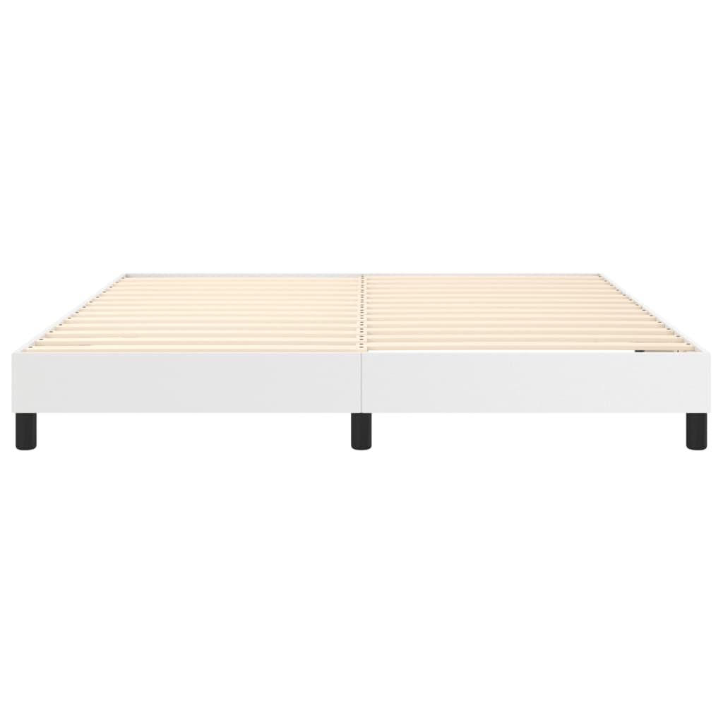 Boxspring-sengeramme hvit 180x200 cm Super King kunstskinn