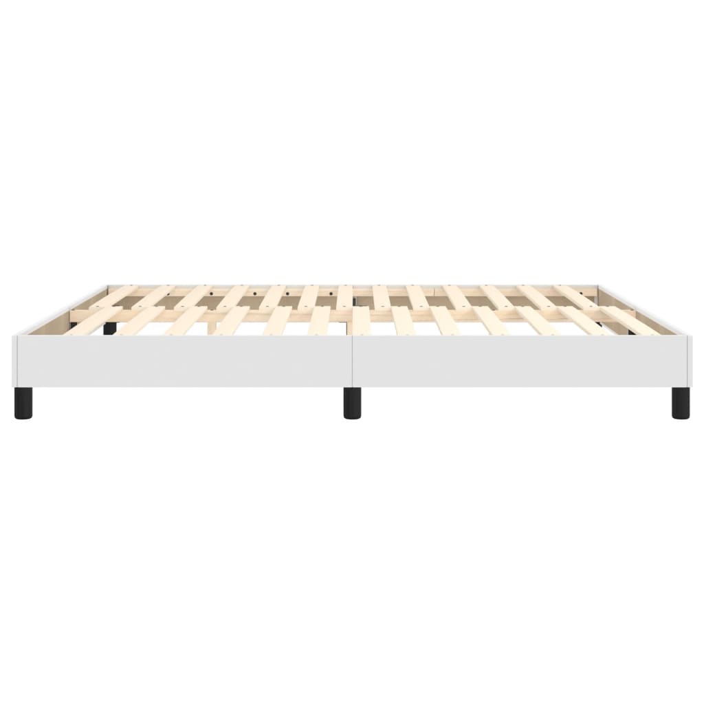 Boxspring-sengeramme hvit 180x200 cm Super King kunstskinn