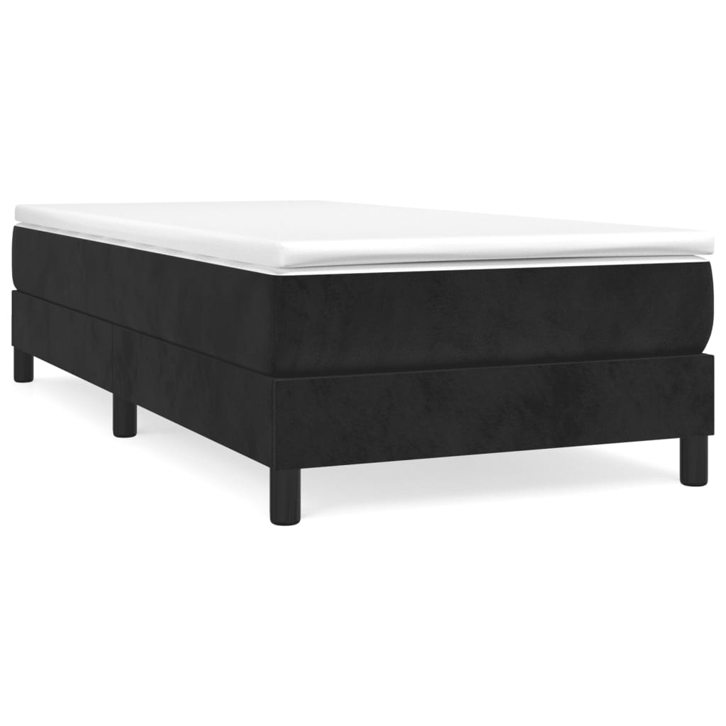 Boxspring-sengeramme svart 90x190 cm Single fløyel