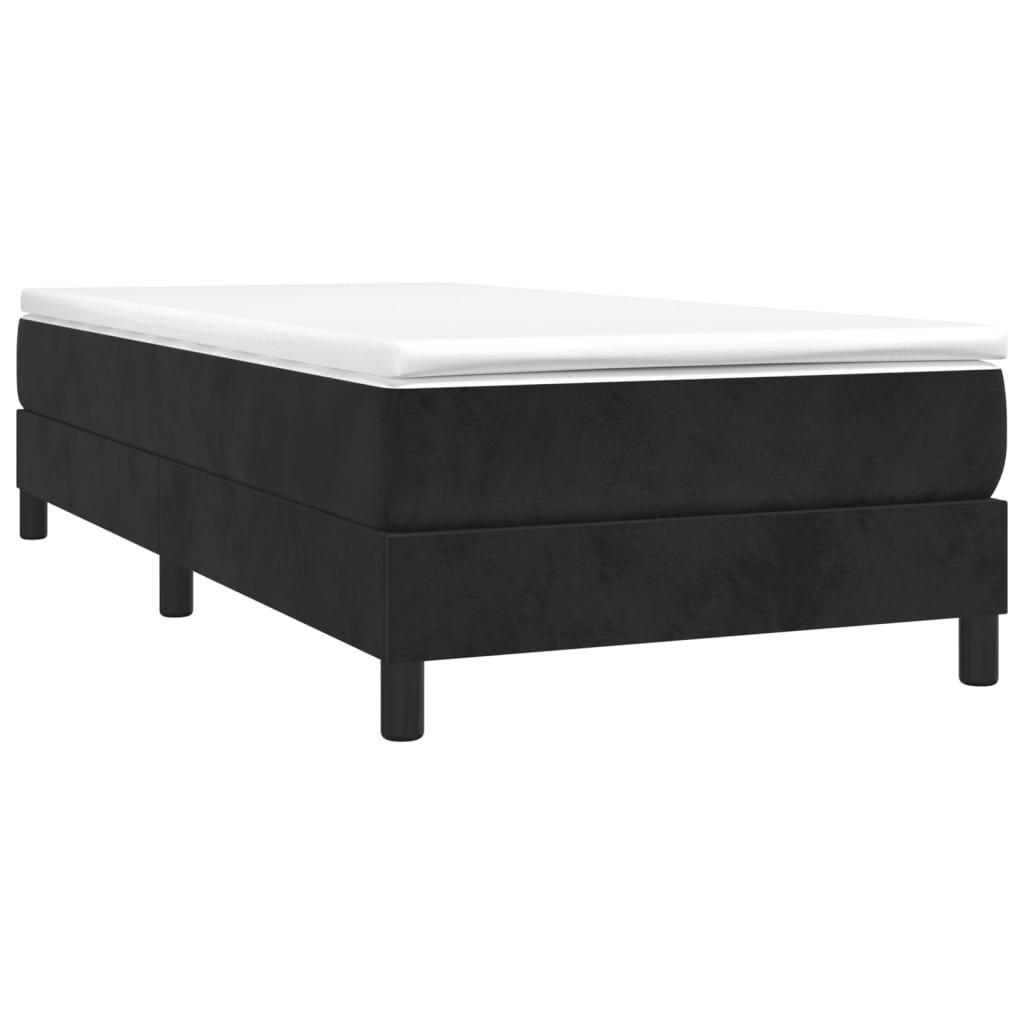 Boxspring-sengeramme svart 90x190 cm Single fløyel