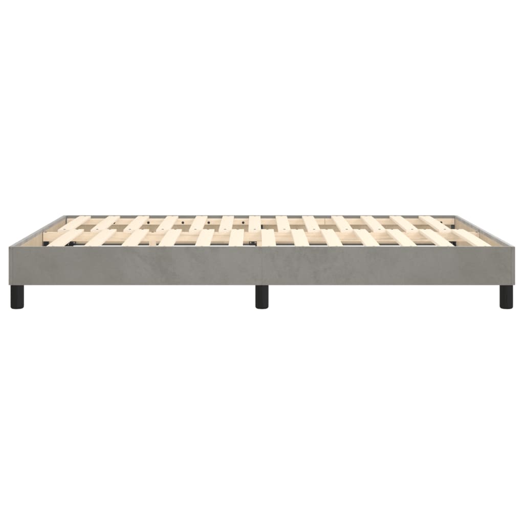 Boxspring-sengeramme lysegrå 135x190 cm Double fløyel