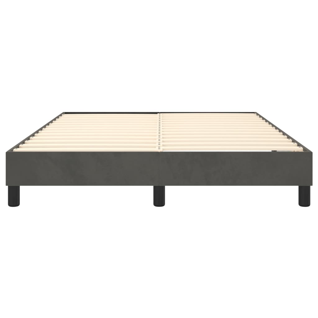 Boxspring-sengeramme mørkegrå 135x190 cm Double fløyel