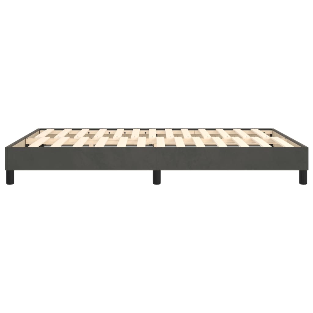 Boxspring-sengeramme mørkegrå 135x190 cm Double fløyel