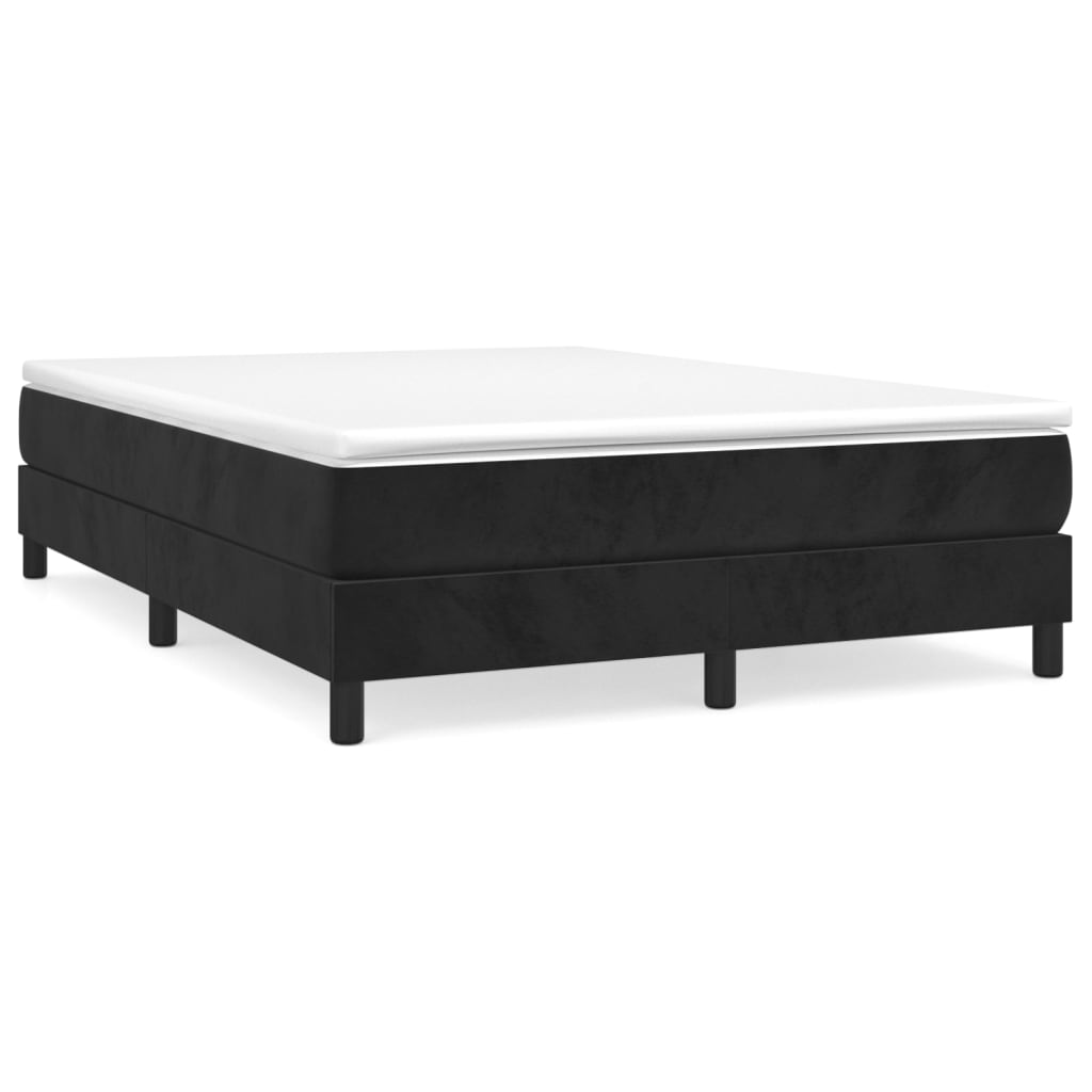 Boxspring-sengeramme svart 135x190 cm Double fløyel