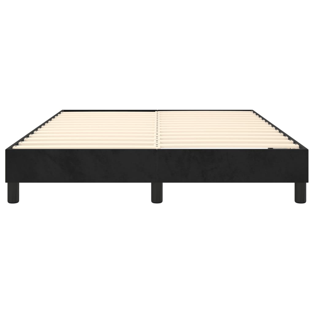 Boxspring-sengeramme svart 135x190 cm Double fløyel