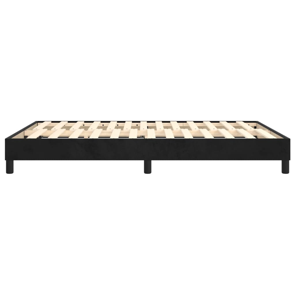 Boxspring-sengeramme svart 135x190 cm Double fløyel