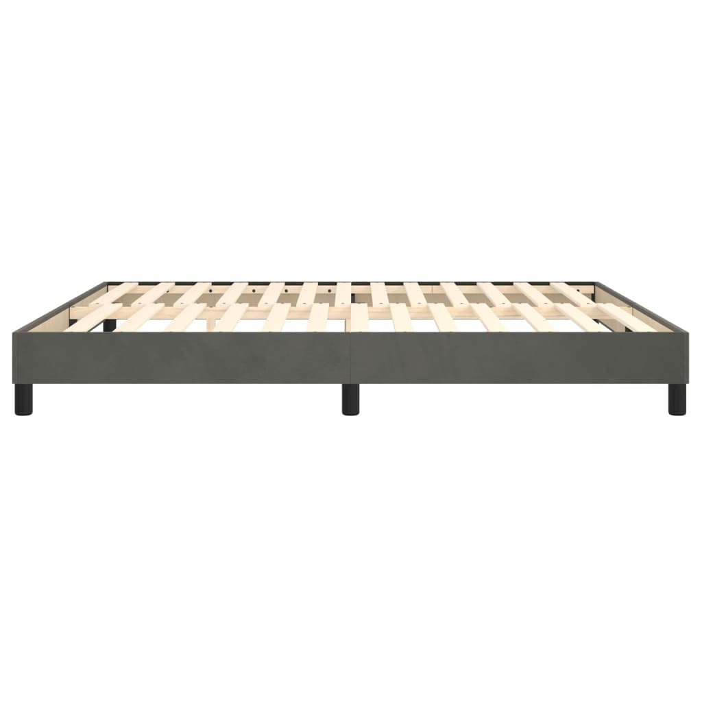 Boxspring-sengeramme mørkegrå 180x200 cm Super King fløyel