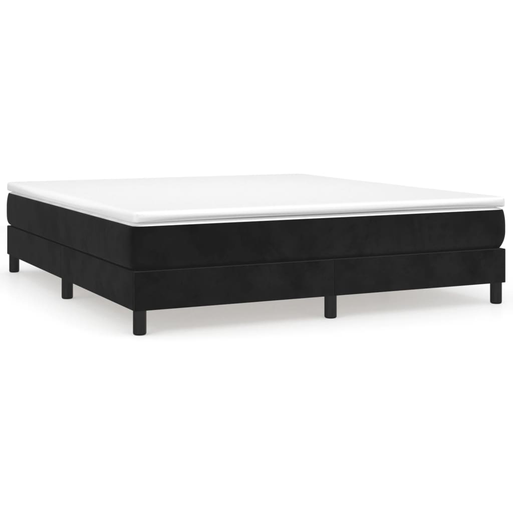 Boxspring-sengeramme svart 180x200 cm Super King fløyel