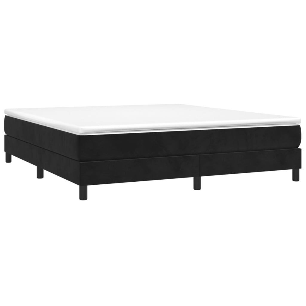 Boxspring-sengeramme svart 180x200 cm Super King fløyel