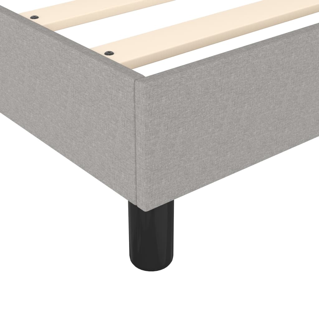 Boxspring-sengeramme lysegrå 90x190 cm Single stoff