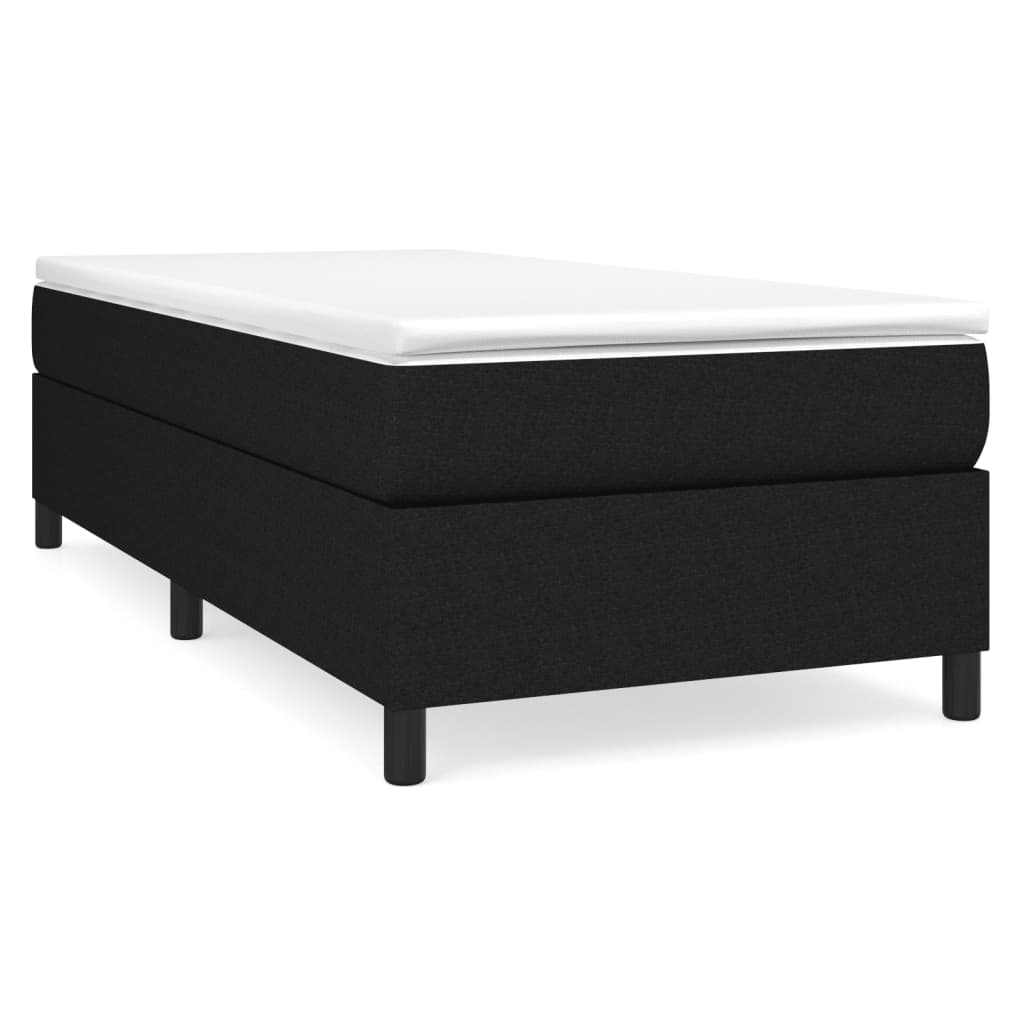 Boxspring-sengeramme svart 90x190 cm Single stoff