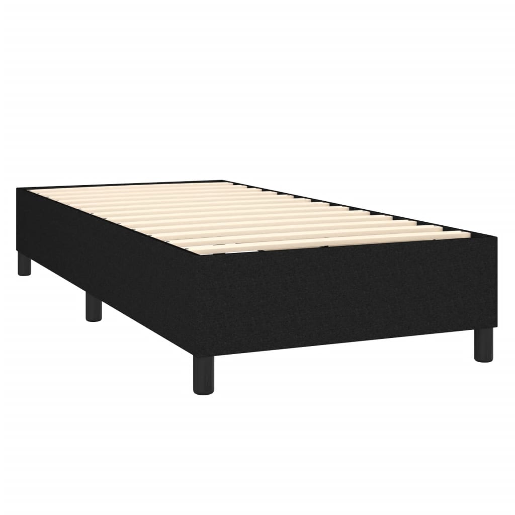 Boxspring-sengeramme svart 90x190 cm Single stoff