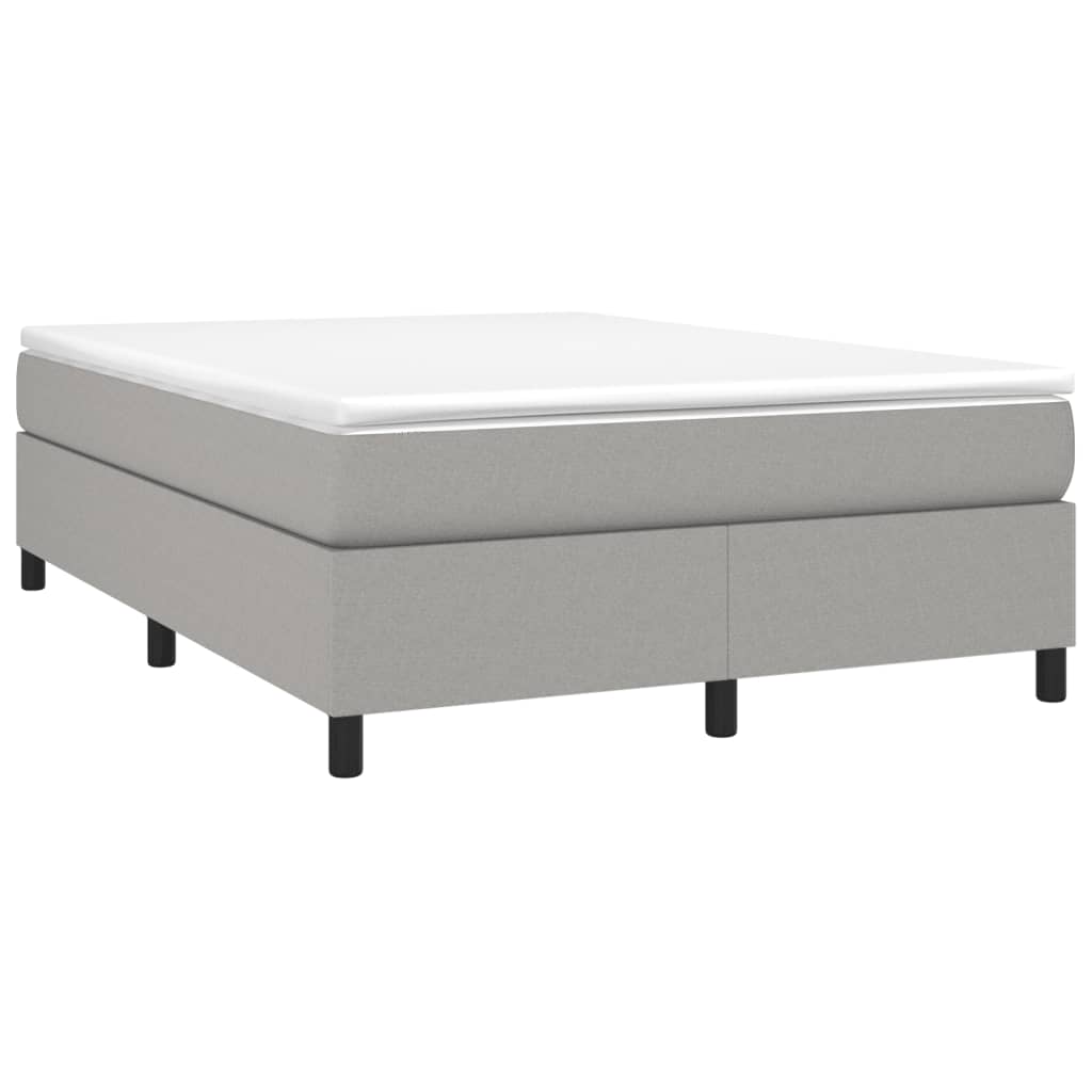 Boxspring-sengeramme lysegrå 135x190 cm Double stoff