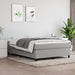 Boxspring-sengeramme lysegrå 135x190 cm Double stoff