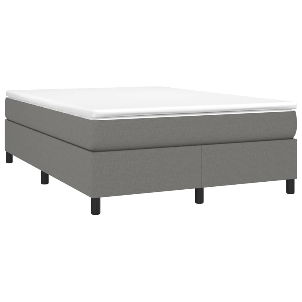 Boxspring-sengeramme mørkegrå 135x190 cm Double stoff