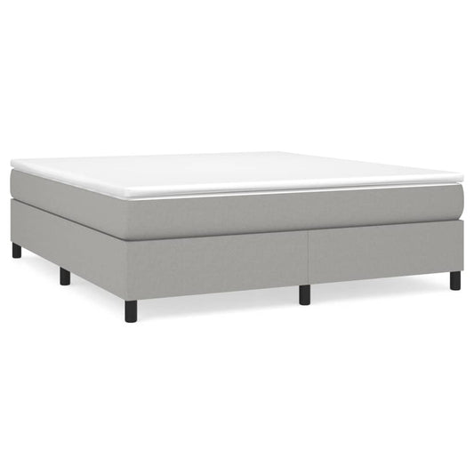 Boxspring-sengeramme lysegrå 180x200 cm Super King stoff