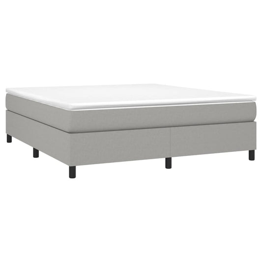 Boxspring-sengeramme lysegrå 180x200 cm Super King stoff