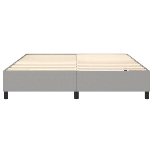 Boxspring-sengeramme lysegrå 180x200 cm Super King stoff