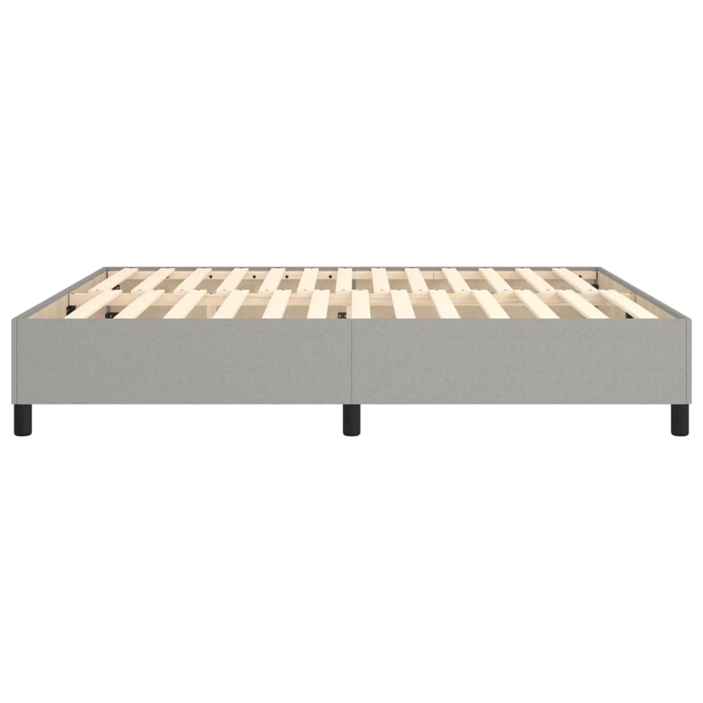 Boxspring-sengeramme lysegrå 180x200 cm Super King stoff