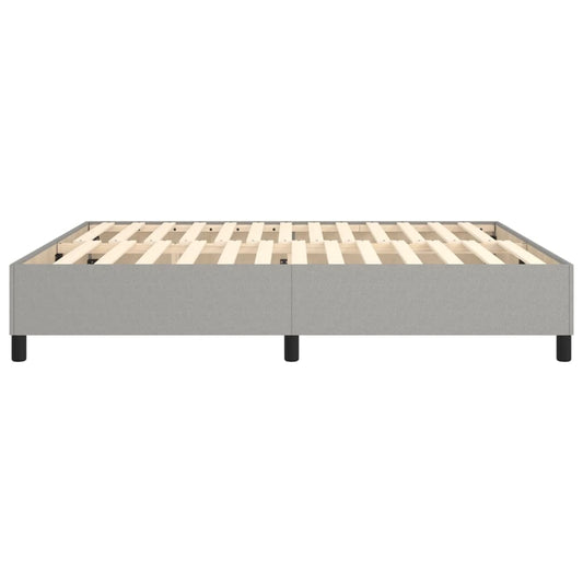Boxspring-sengeramme lysegrå 180x200 cm Super King stoff