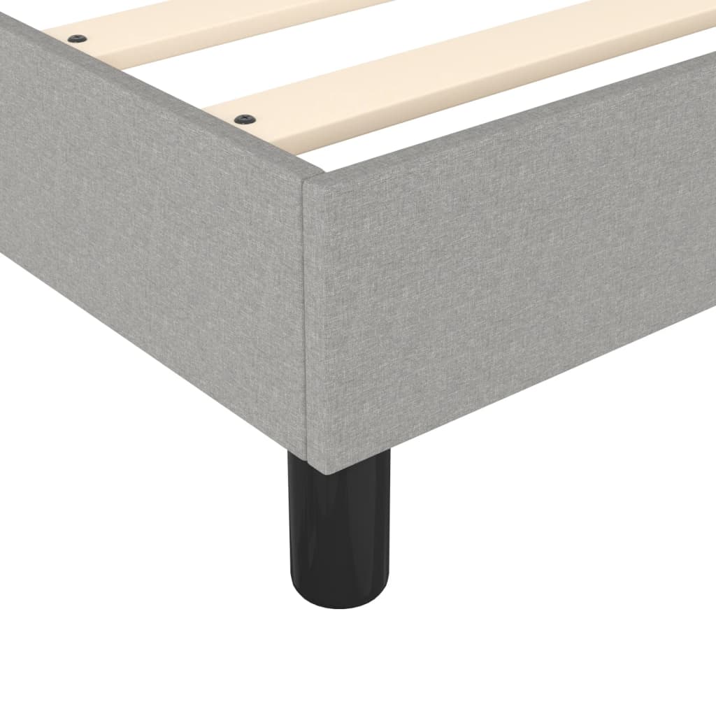 Boxspring-sengeramme lysegrå 180x200 cm Super King stoff