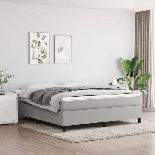 Boxspring-sengeramme lysegrå 180x200 cm Super King stoff