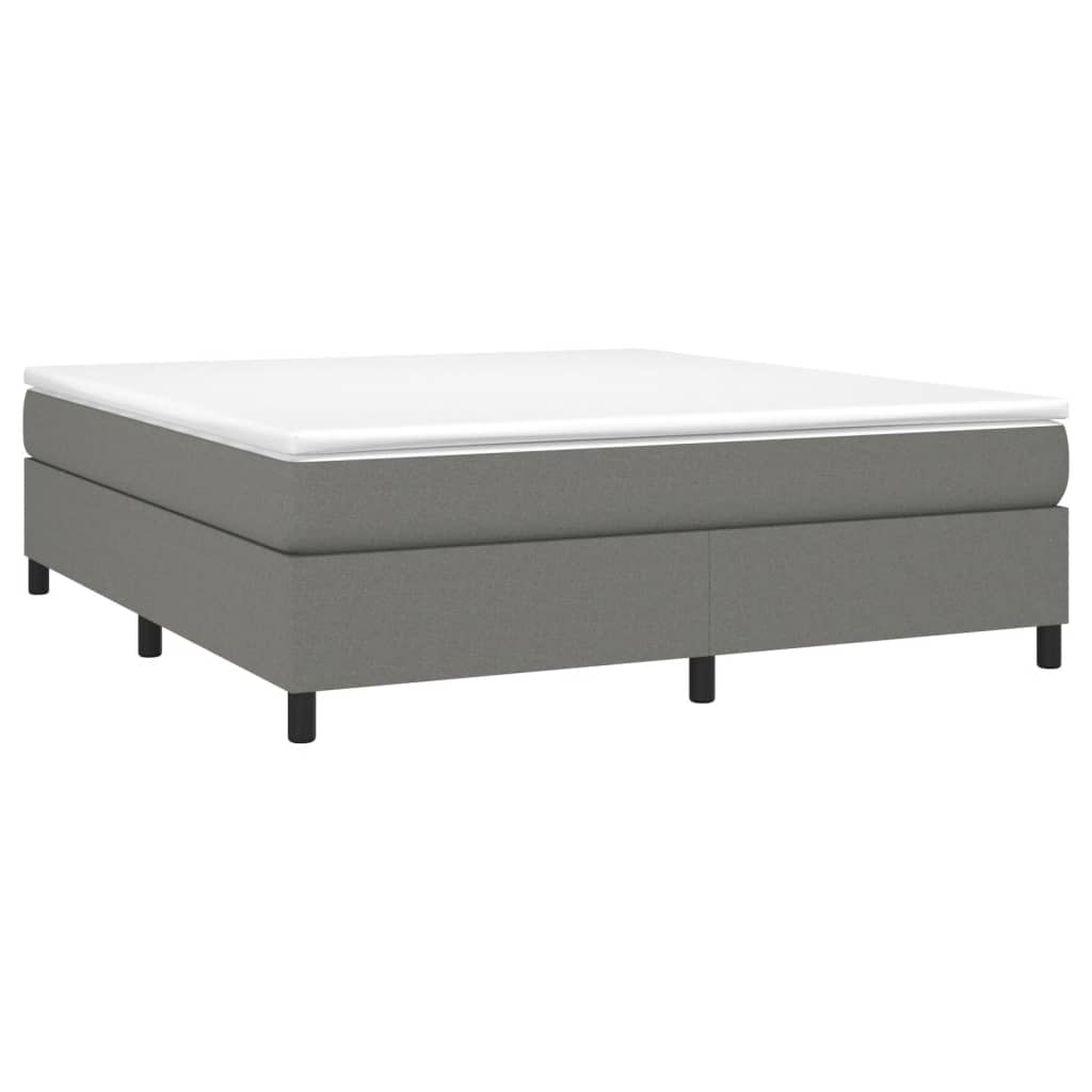 Boxspring-sengeramme mørkegrå 180x200 cm Super King stoff