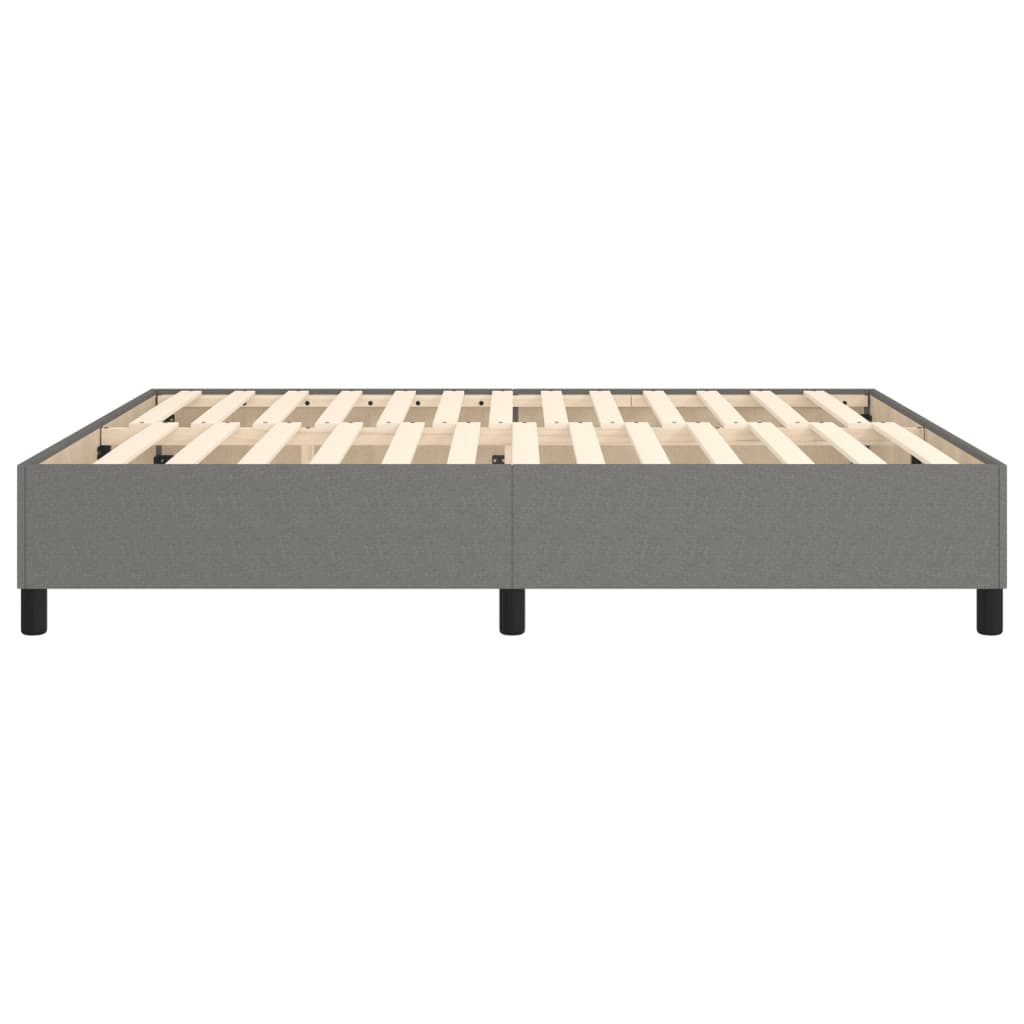 Boxspring-sengeramme mørkegrå 180x200 cm Super King stoff